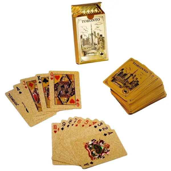 02897G - Gold Deck Of Cards- Toronto 1