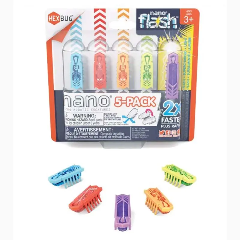 433-6983 - Hexbug Nano 5-Pack Assorted Colours With Light 1