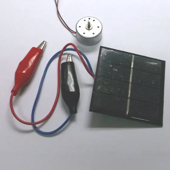 870159 - Solar Panel Kit With Motor .7-5V 2200Rpm 2Mm Shaft 2Vdc@200Ma Cel 1