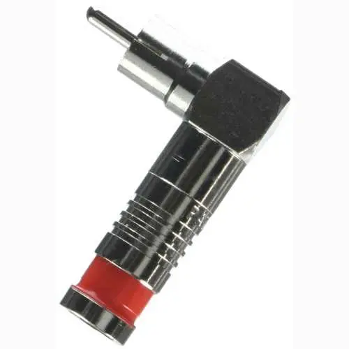 18060Ra - Rca Plug Rg59 Compression Red Nickle Plated 1