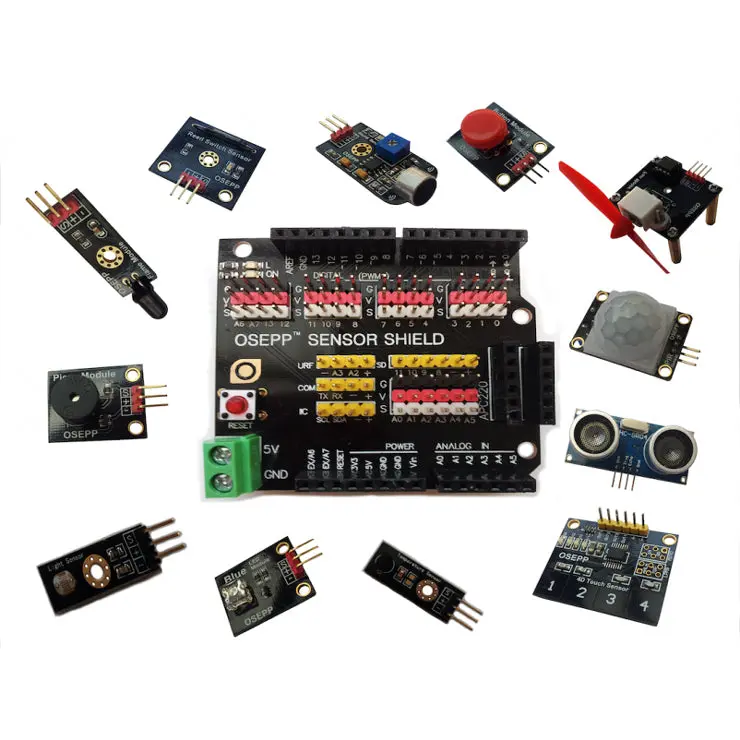 Sens-01 - Osepp 101 Sensor Starter Kit Arduino Compatible Assortment 1