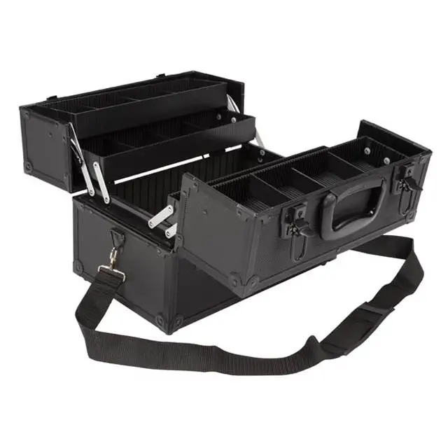 1819-2U - Tool Case Aluminum 14X9x10in With Fold-Out Top 1
