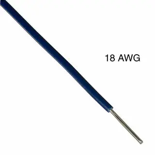 Wbb-1875A - Wire Solid 18Awg 100Ft Blue Tr64 Pvc Ft1 300V 1