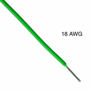 Wbb-1855A - Wire Solid 18Awg 100Ft Green Tr64 Pvc Ft1 300V 1