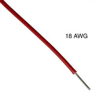 Wbb-1815A - Wire Solid 18Awg 100Ft Red Tr64 Pvc Ft1 300V 1