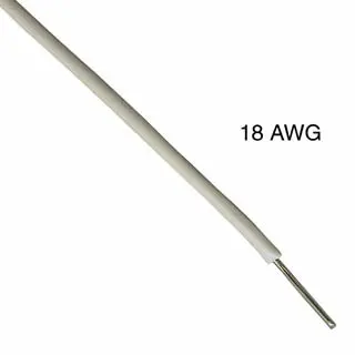Wbb-1915A - Wire Solid 18Awg 100Ft White Tr64 Pvc Ft1 300V 1