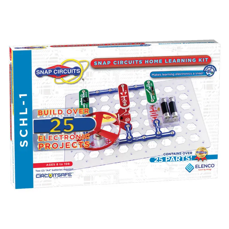 Schl-1 - Snap Circuits Home Learning Kit Build 25+ Electronic Projects (12 Pcs/Pkg) 1