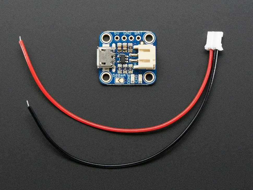 1904 - Battery Charger Lipo 3.7V Micro Port With Jst Cable 1