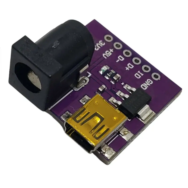 Adadc-000350 - Dc-Dc Converter Ip Usb Mini B Op 5/3.3V 0.5A Barrel 5-9V 1