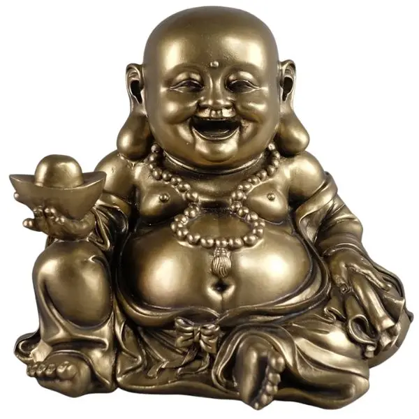 22-902 - Laughing Buddha Statue In Sitting Position 8X6x6in 1