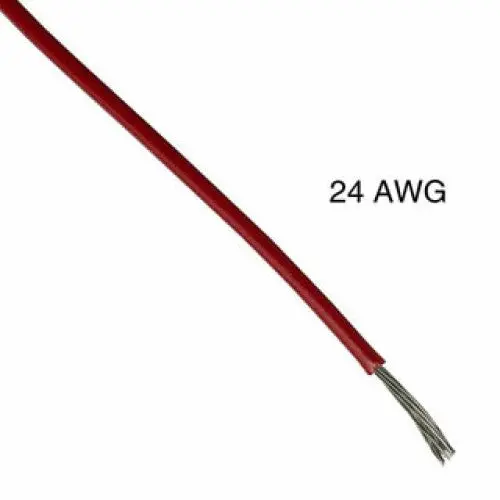 1112401.007T-Red - Wire Stranded 24Awg 1000Ft Red Tc Pvc Ft1 300V 105C 1