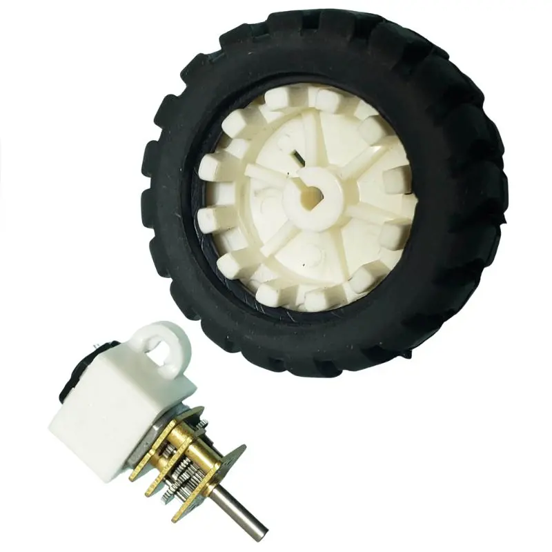 Robot-011394 - Gear Motor Wheel Set With 1.7In Wheel 6V 44Ma 890Rpm 1