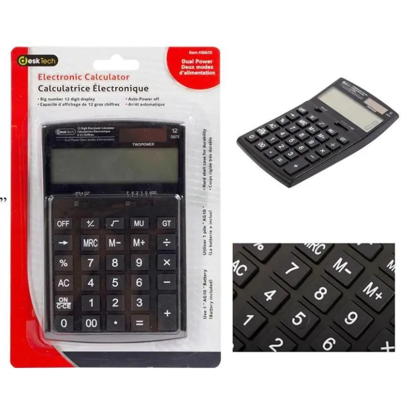 30675 - Calculator 12 Digit Handheld Use 1 Ag10 Battery Included 1