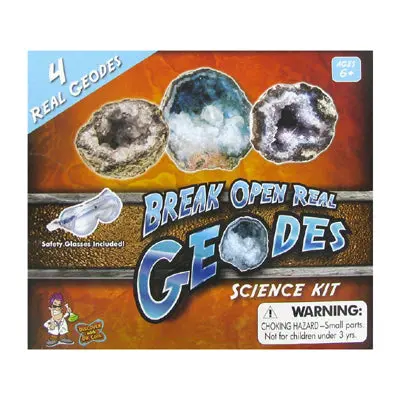 Dcsgeo4 - Break Open Real Geodes Science Kit With 4 Real Geodes 1