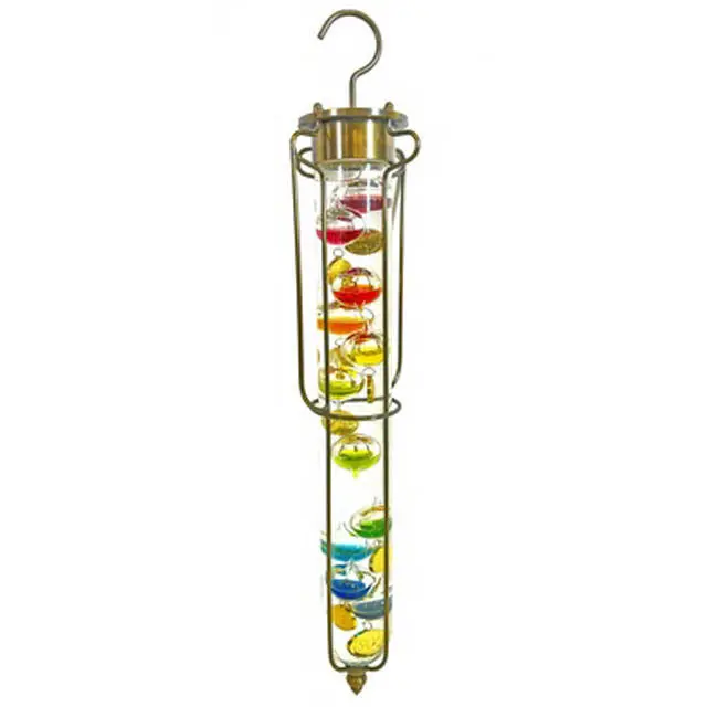 10135 - Galileo Thermometer-17.5In Tall With 11 Floating Spheres 1