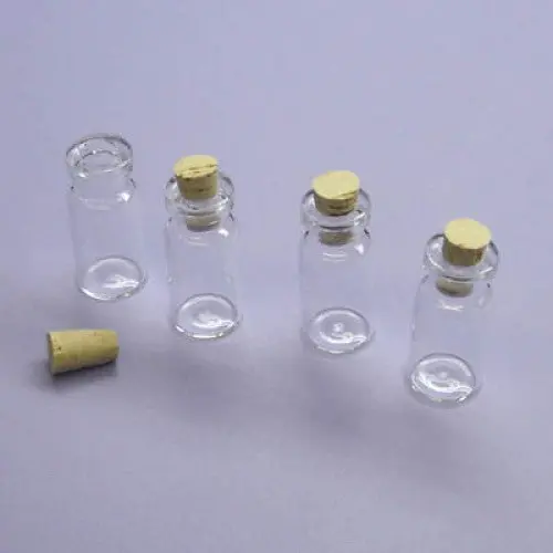 003982 - Bottle Clear Glass 32Mm Tall  (4 Pcs/Pkg) 1