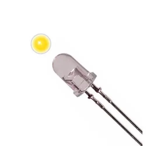 Nte30042 - Led5 Waterclear Amber 5500Mcd 2.4V 20Ma (3 Pcs/Pkg) 1