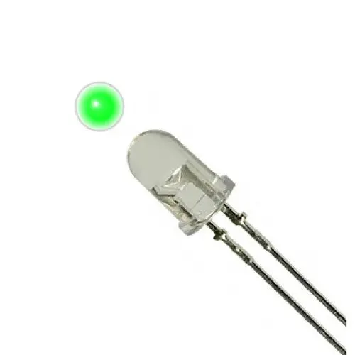Nte30031 - Led3 Waterclear Green 5000Mcd 4V 20Ma 1