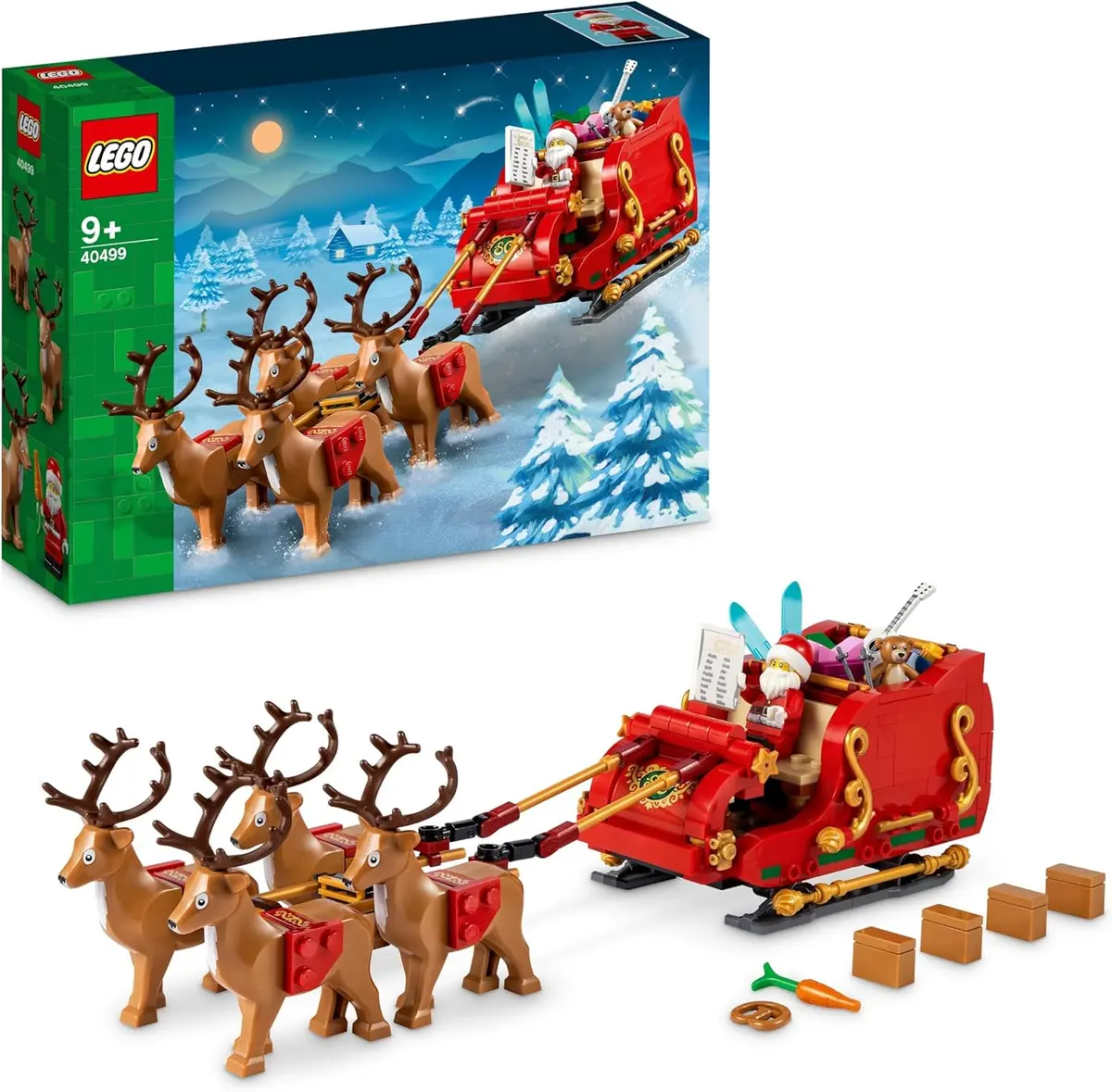 40499 - Santa's Sleigh 343Pcs/Set With Santa Figurine And Reindeer 1
