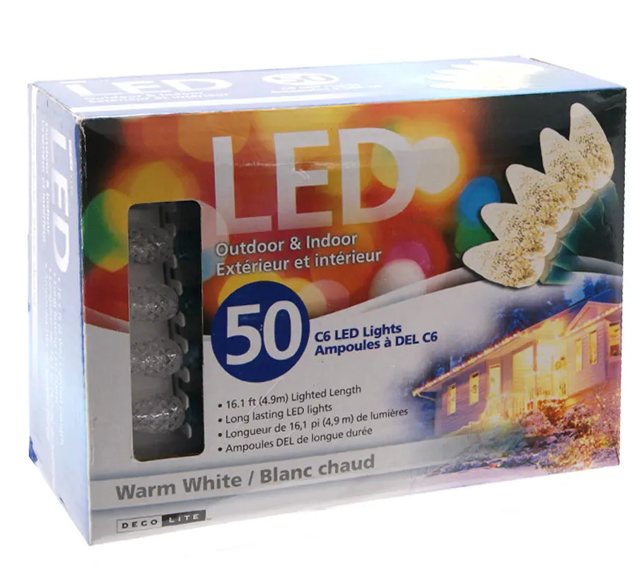 40538 - Led String Light 50 Bulbs Warm White 16.7Ft Indoor/Outdoor 1