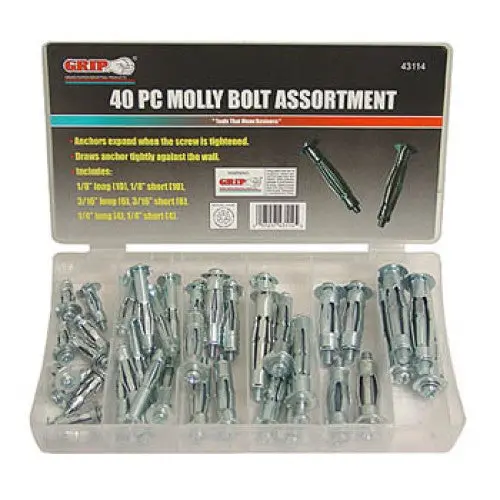43114 - Molly Bolt Anchor Assorted  (40 Pcs/Pkg) 1