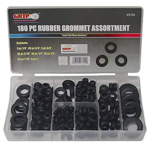 43154 - Grommet Rubber Rnd Assorted 8 Different Sizes (180 Pcs/Pkg) 1