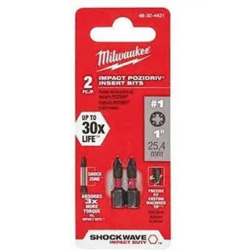 48-32-4431 - Pozidriv Bit #1X1in  (2 Pcs/Pkg) 1
