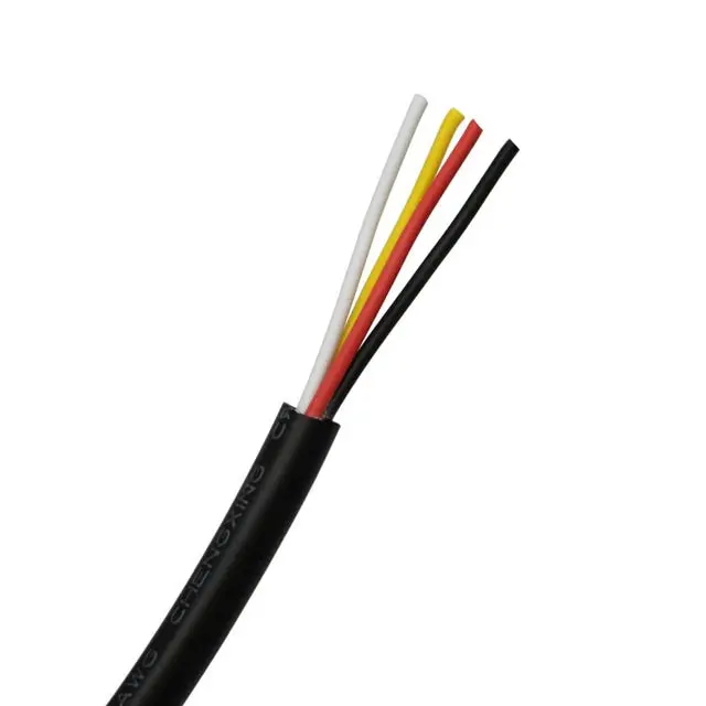 77474 - Cable 4C 22Awg Sol Unsh 500Ft Cmr Blk Coil 1