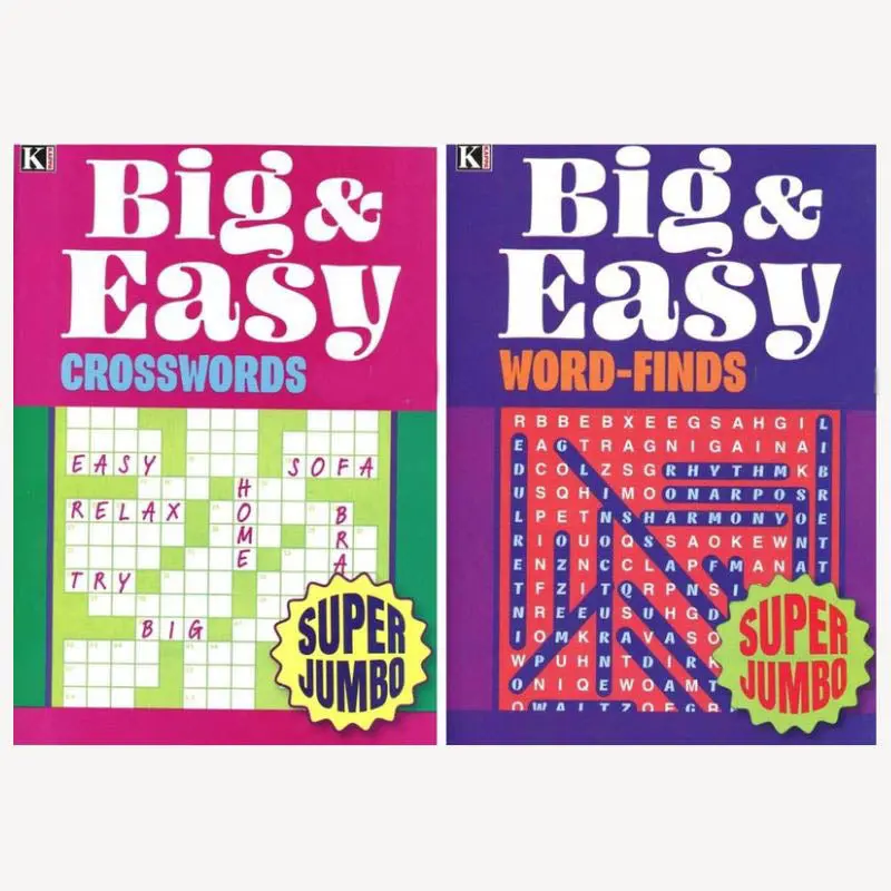 5091-Eg5-2 - Word Find Super Jumbo Big And Easy Crosswords And Word-Finds (2 Pcs/Pkg) 1