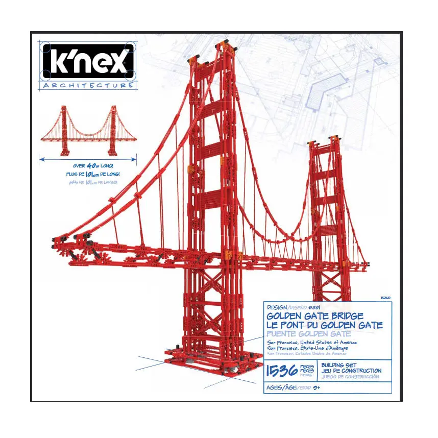 15240 - Golden Gate Bridge-Build It Big 1536Pcs/Pack 3Ft Long 2