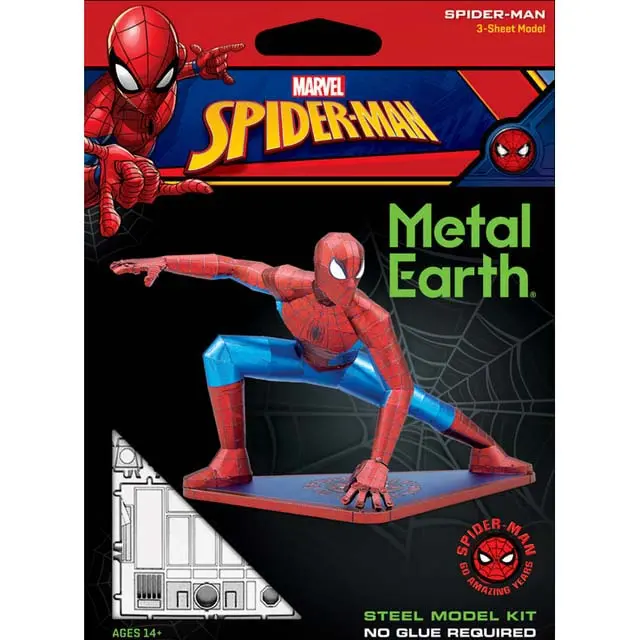 Mms474 - Spider Man Laser Cut Steel Model Kit 1