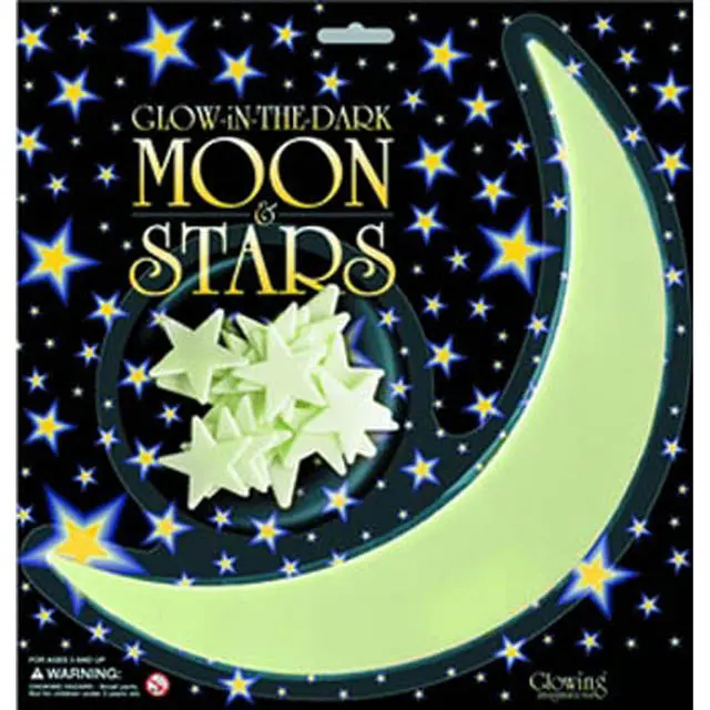 P5215b - Glow-In-The-Dark Moon And Stars 1