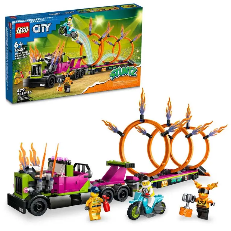 60357 - Stunt Truck And Ring Of Fire Challenge-City 479Pc/Set 1