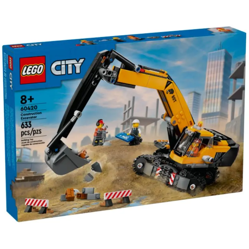 60420 - Yellow Construction Excavator Lego City 633Pcs/Pkg 1