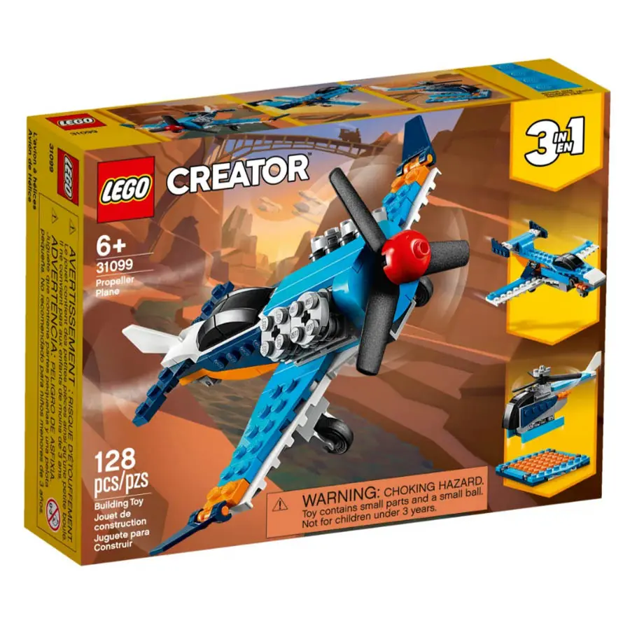 31099 - Propeller Plane - Creator 3 In 1 128 Pieces/Kit 1