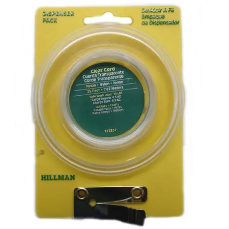 122337 - Nylon Clear Cord 25Ft Dispenser Pack Safe Work Load 10Bs 1