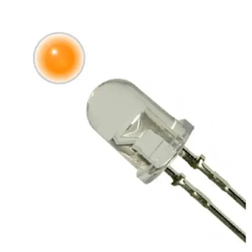 Bqd-2348-5 - Led5 Waterclear Amber 600Mcd  (5 Pcs/Pkg) 1