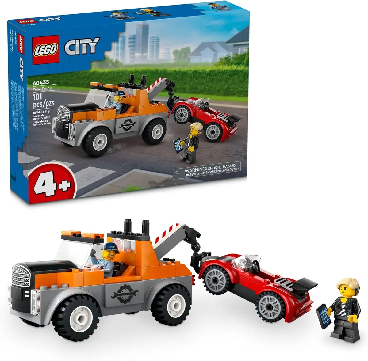 60435 - Lego City Tow Truck And Sports Car Repair Building Set 101Pcs/Set 1