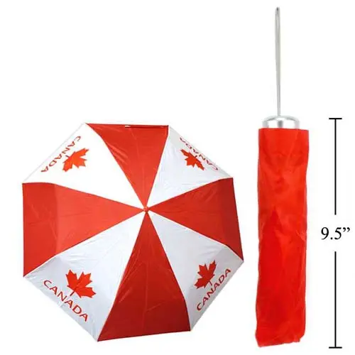 62245 - Canada Souvenir Folding Umbrella W/Pouch 32In Diameter 1