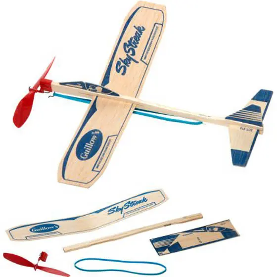 A2dbi 434 - Glider 16In Wingspan Balsa Rubber Powered 1