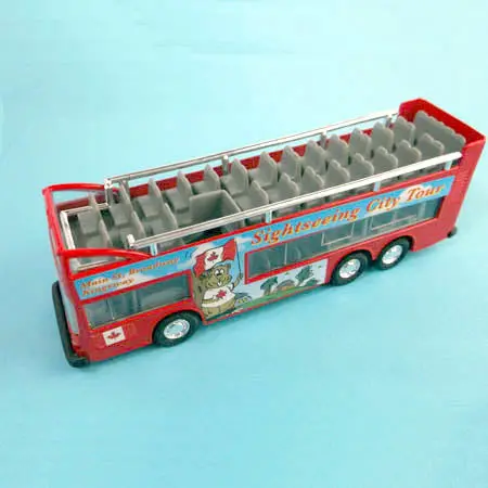 B5cn345 - Bus Sightseeing Die Cast 6Inch Pull Back Action 1