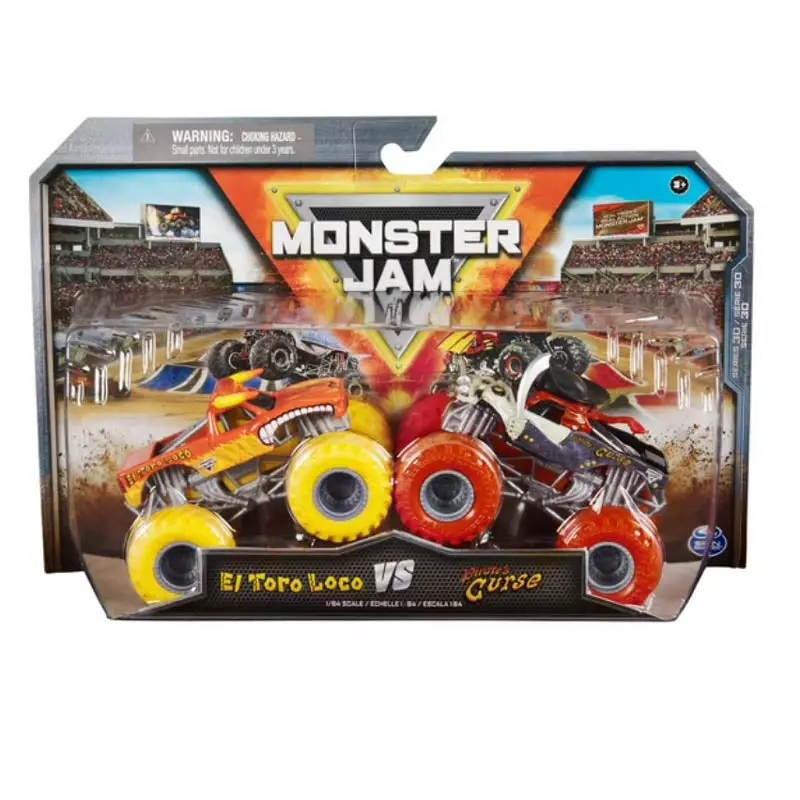 20148542 - Monster Jam Trucks 1:64 Scale El Toro Loco Vs Pirate's Cur 1