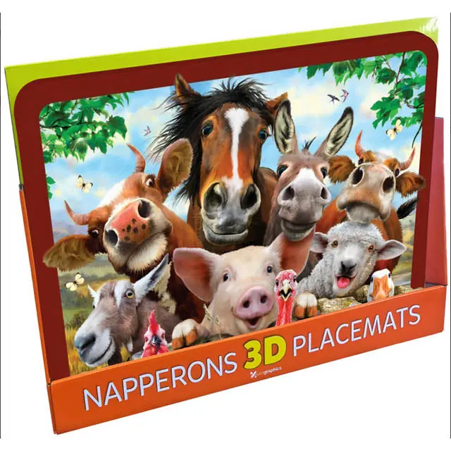 8901-0591 - Placemat 3D Home Farm Assorted 1