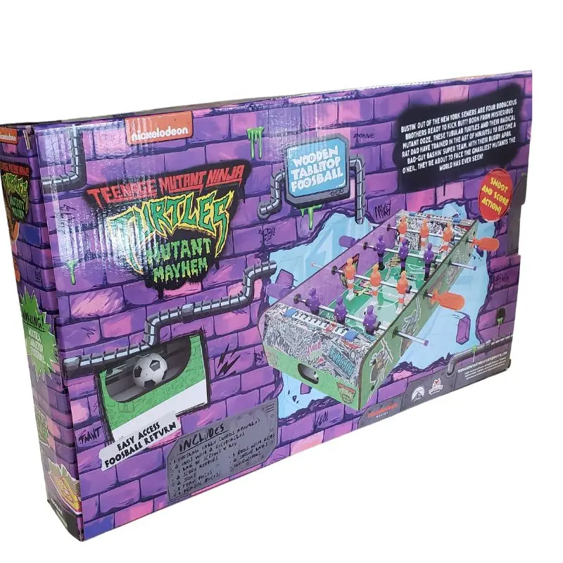 Nt8524-01 - Foosball Table Wooden Teenage Mutant Ninja Shoot And Score 2