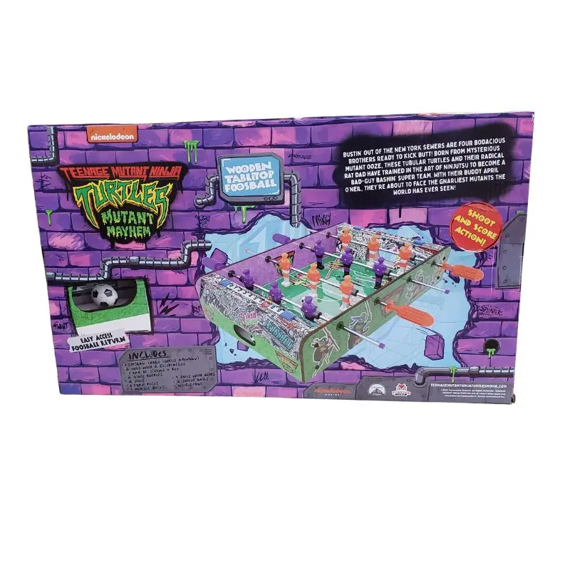 Nt8524-01 - Foosball Table Wooden Teenage Mutant Ninja Shoot And Score 1