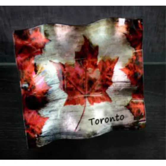 00812T - Toronto Souvenir Deco Glass Plate 6X6inch 1