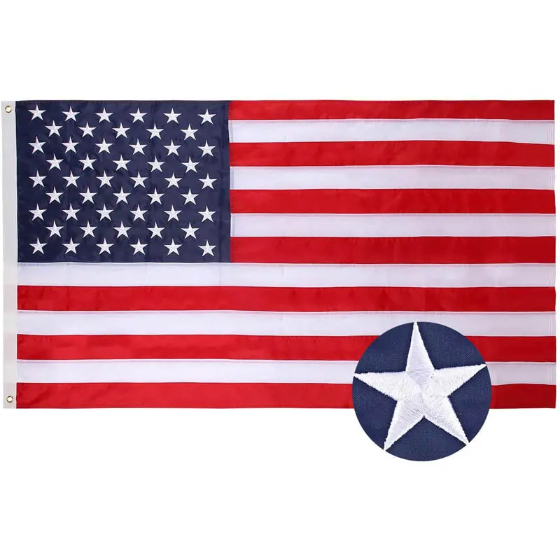 09900R - Usa Souvenir Flag 3X5ft Embroidered 1