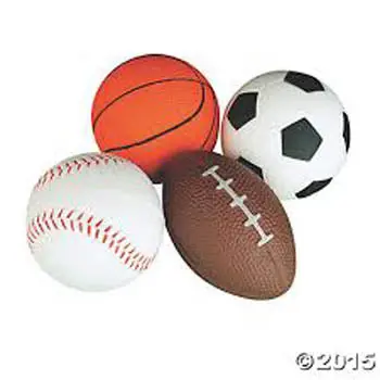 701417 - Stress-Less Gel Sporty Ball Football/Soccer/Baseball Assorte 1