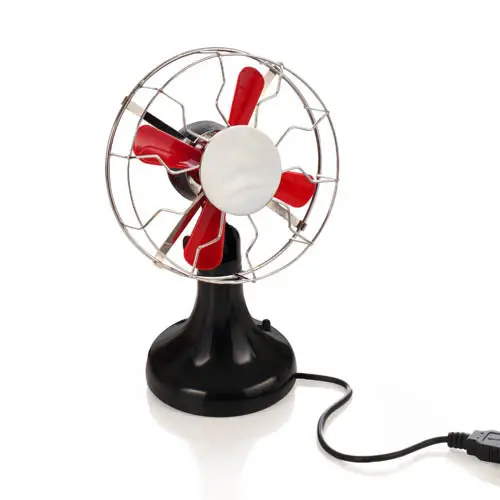 Pi-8214 - Fan Mini 6In Desktop Usb Powered Red Metal 1