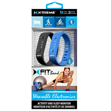 40401 - Xfit Fitness Band Activity And Sleep Monitor Blk And Blu 2Pcs/Set 1